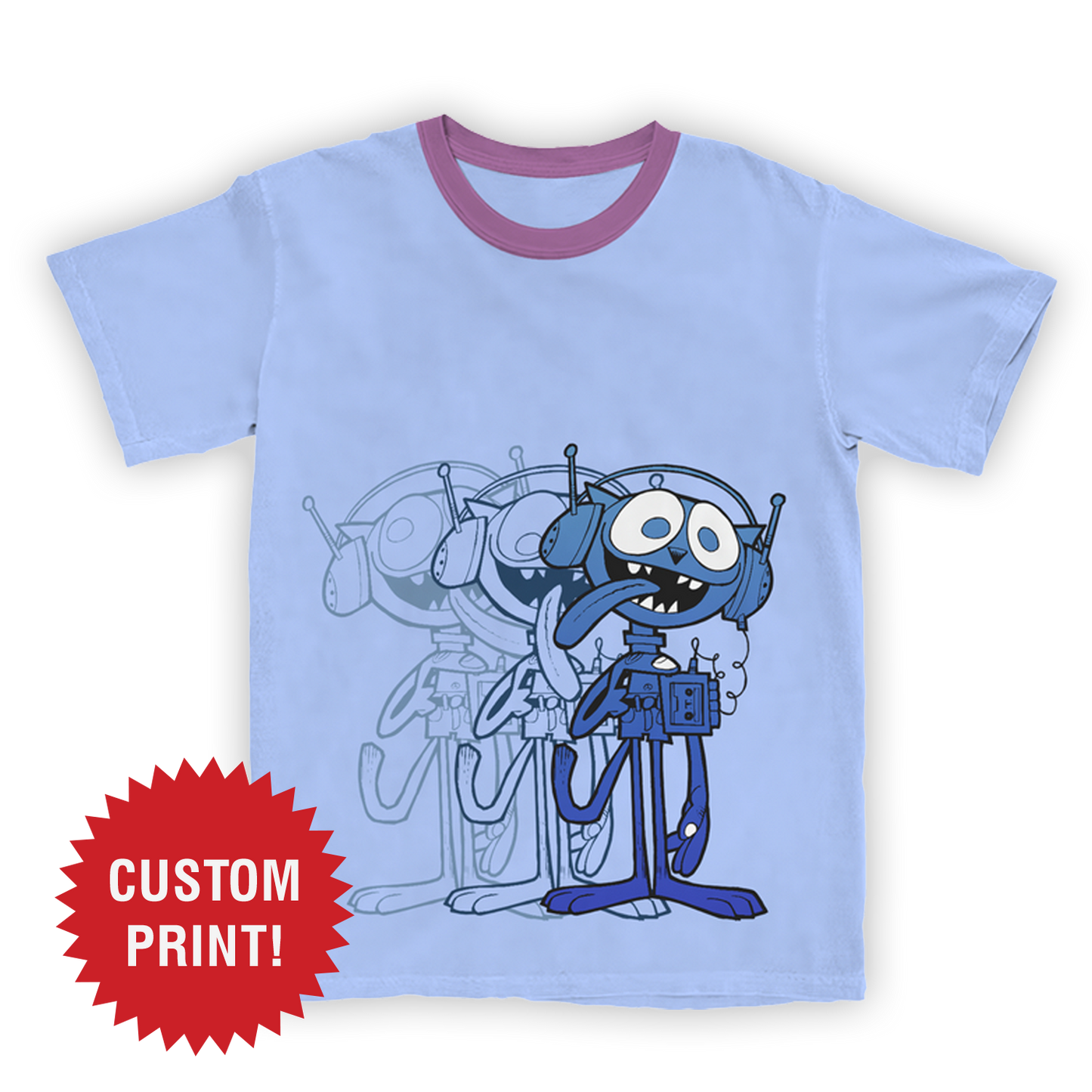 Cat Play Ringer T-Shirt