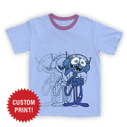 Cat Play Ringer T-Shirt