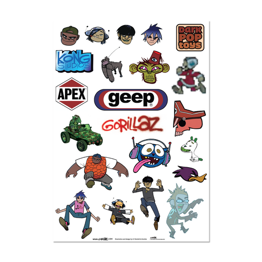 Gorillaz Sticker Sheet