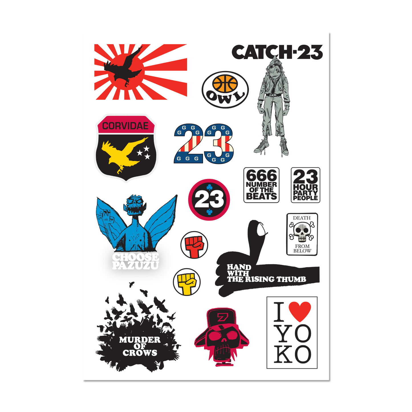 Demon Days Sticker Sheet