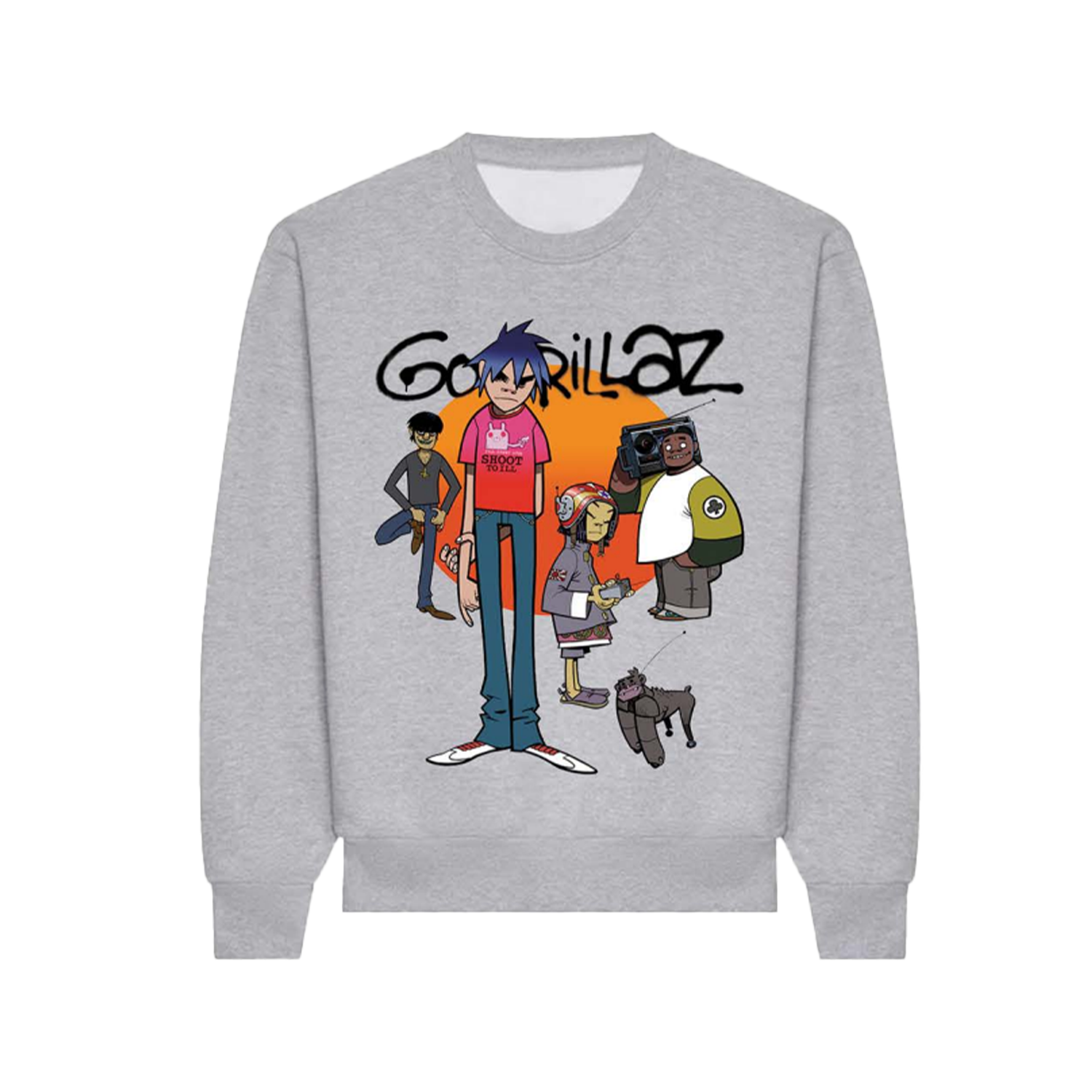 Sun Printing Examples Band Grey Sweatshirt – Gorillaz