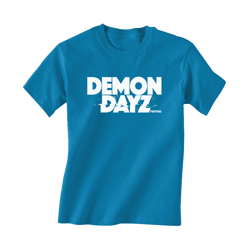 G FOOT Demon Dayz Logo Kids Blue T-Shirt (L)