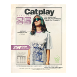 Cat Play Ringer T-Shirt