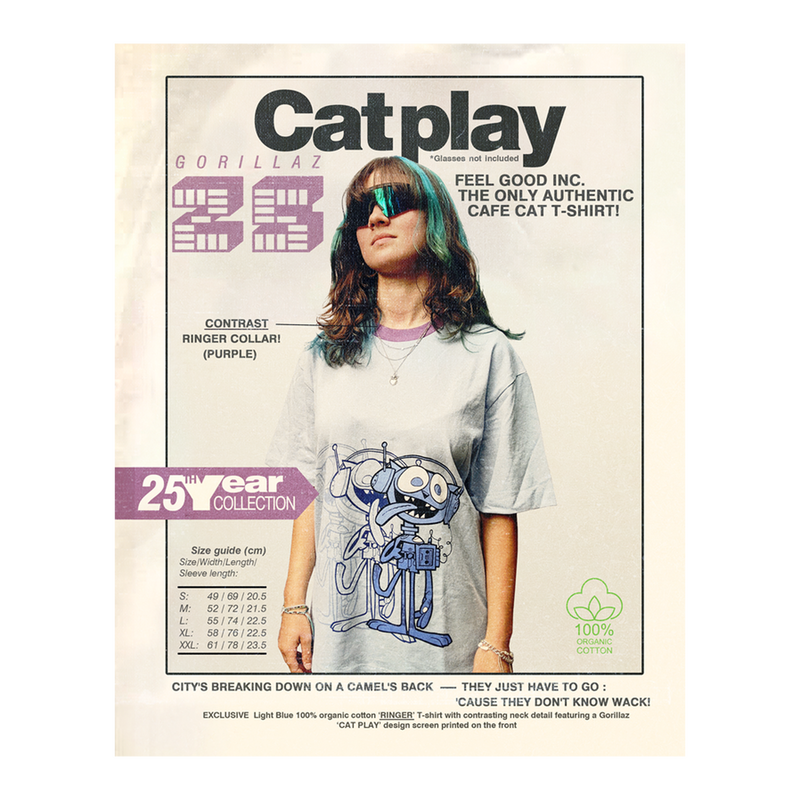 Cat Play Ringer T-Shirt