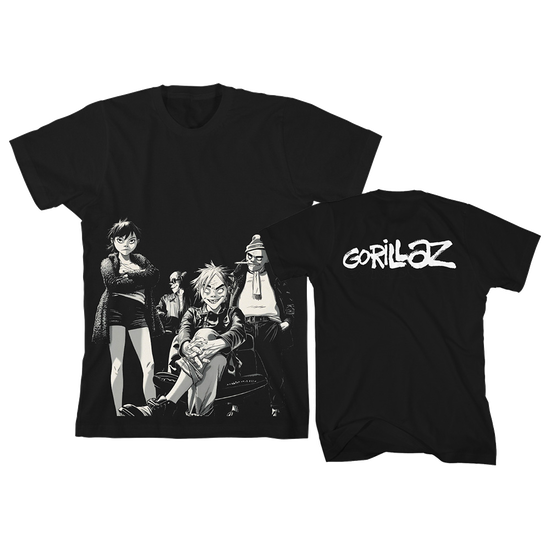 Group Shot T-Shirt Black | Gorillaz Official Store