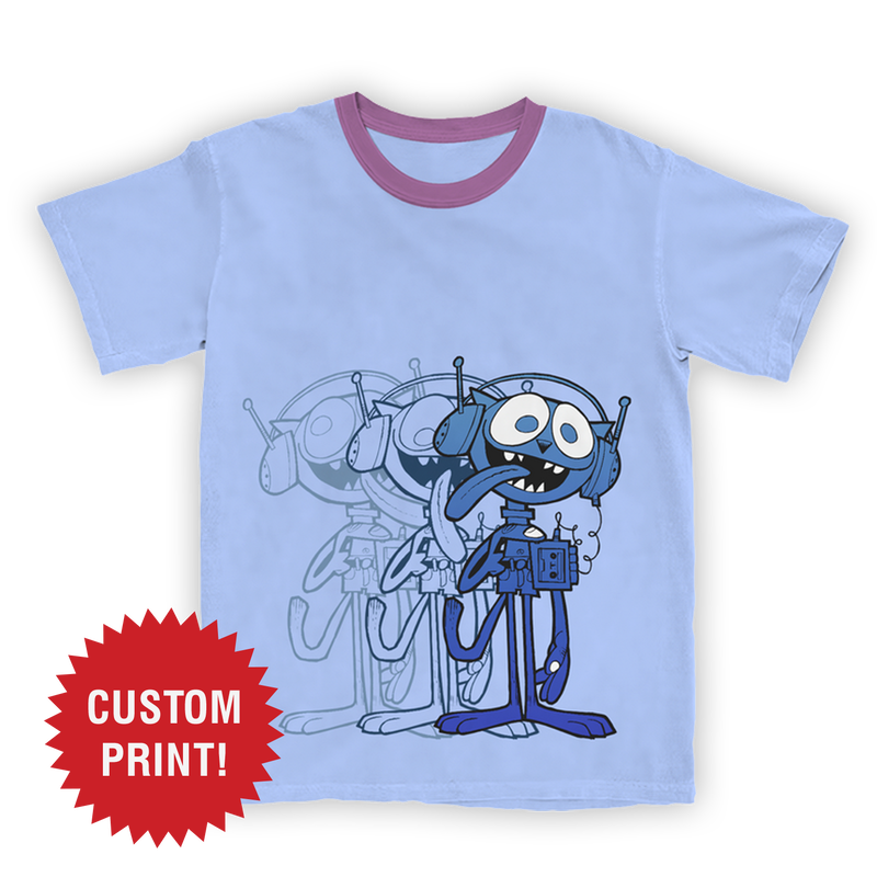 Cat Play Ringer T-Shirt