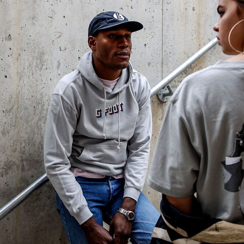 G Foot Stacked Grey Hoodie (M)